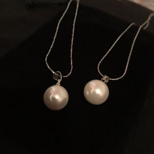 Single Big natural white Pearl necklace